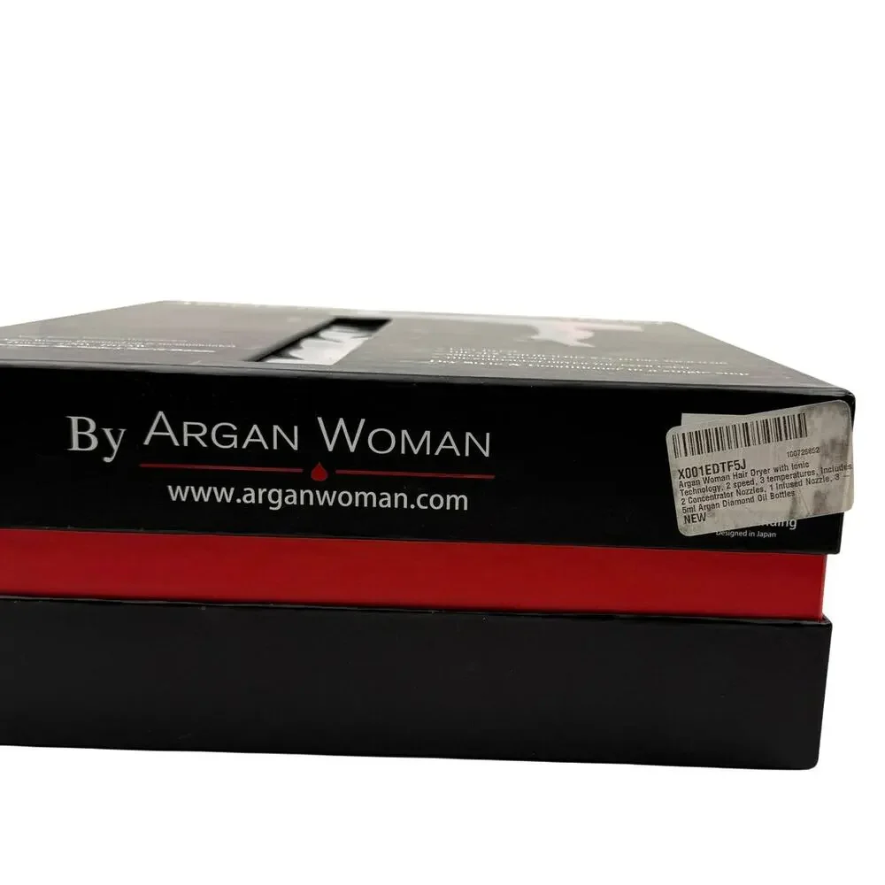 Argan Turbo Ionic Hair Dryer AW4600 Set NIB with Oils & Nozzles